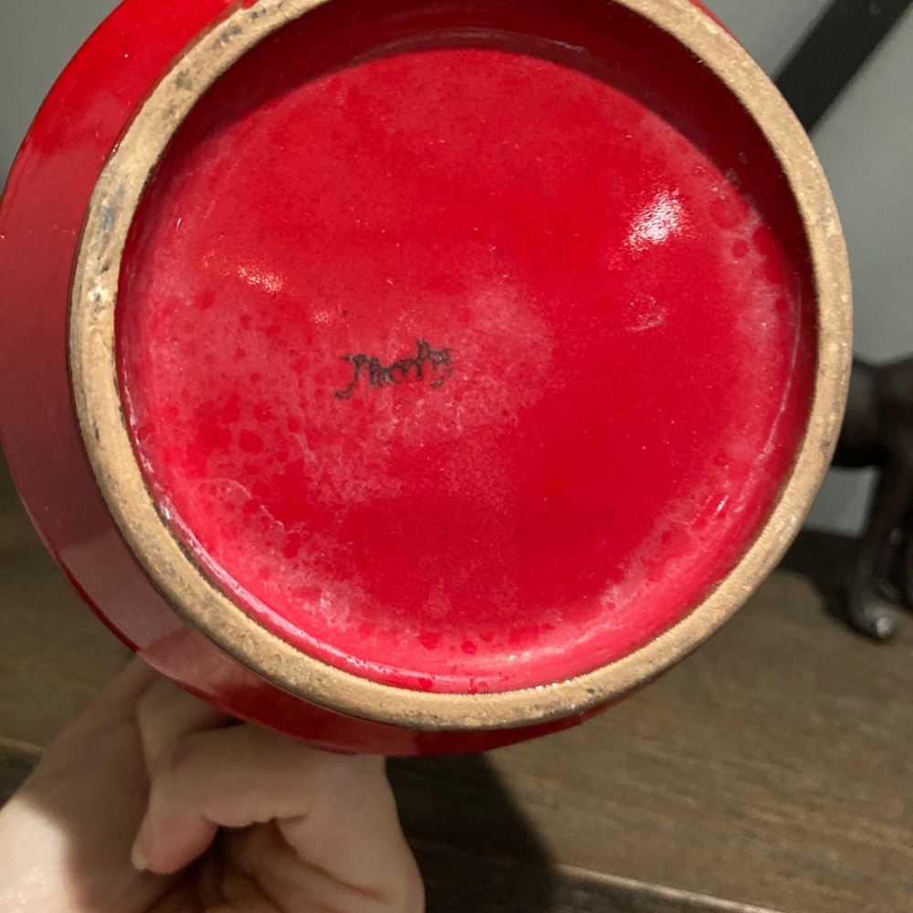 Bitossi style Vintage red mug /vase - Picture 5 of 6